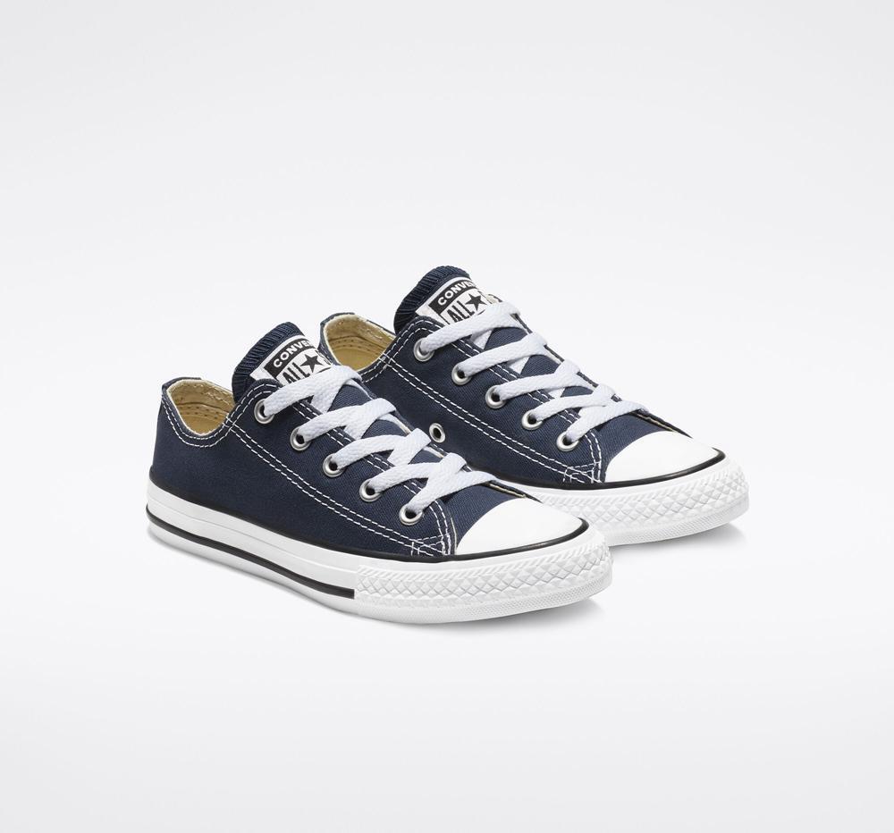 Navy Converse Chuck Taylor All Star Classic Little Kids Girls' Low Tops  US |  01597-ATLO