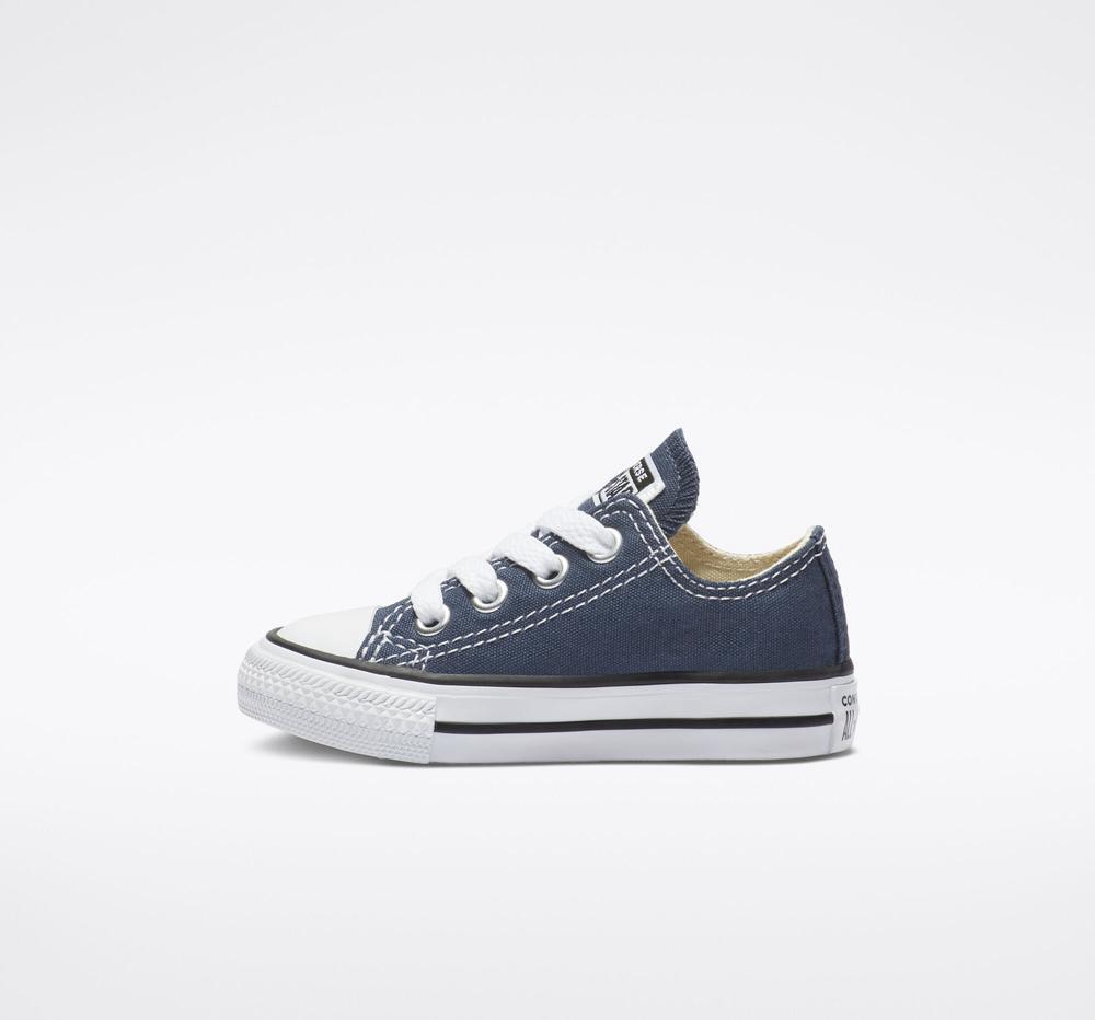 Navy Converse Chuck Taylor All Star Classic Toddler Girls' Low Tops  US |  30782-TJPL