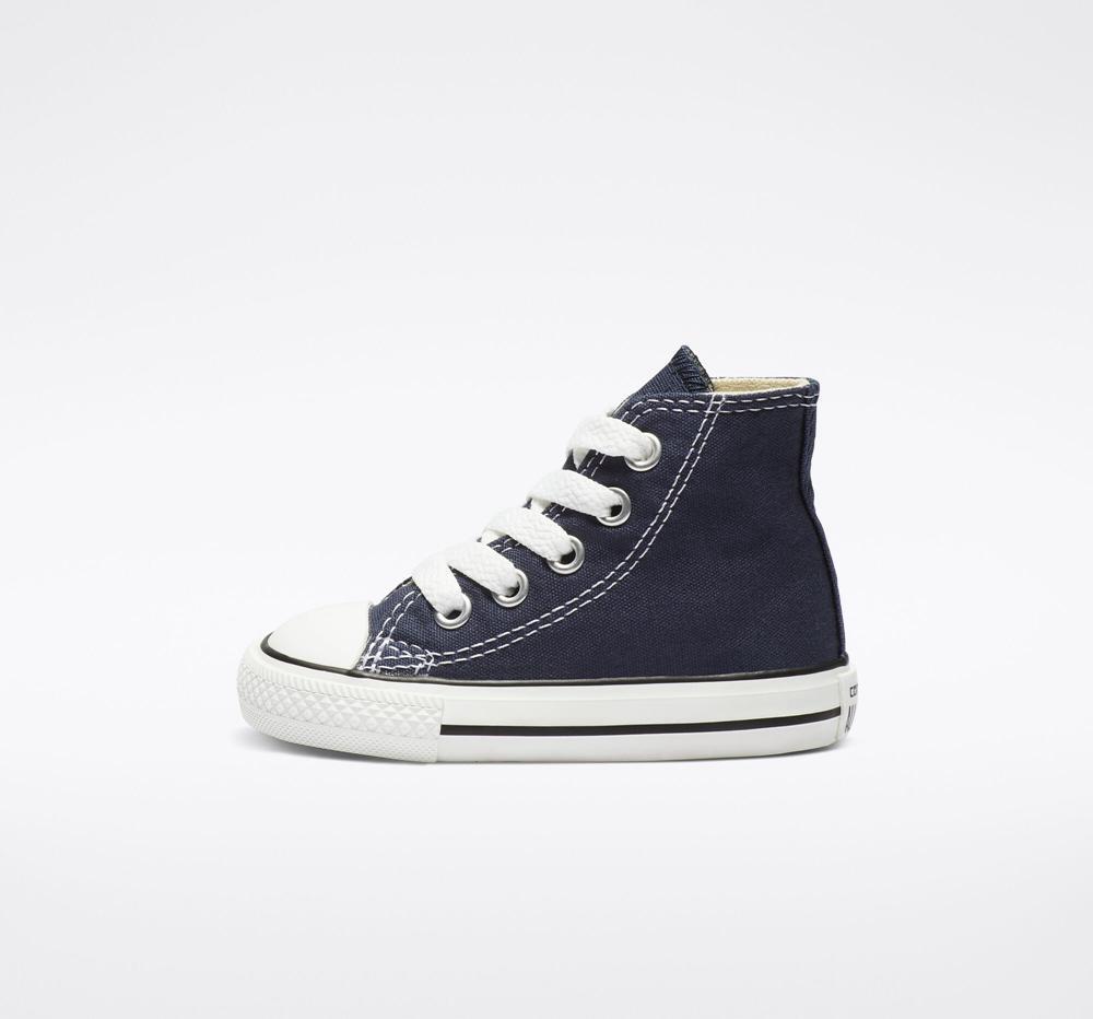 Navy Converse Chuck Taylor All Star Classic Toddler Girls' High Tops  US |  92658-ZPXH