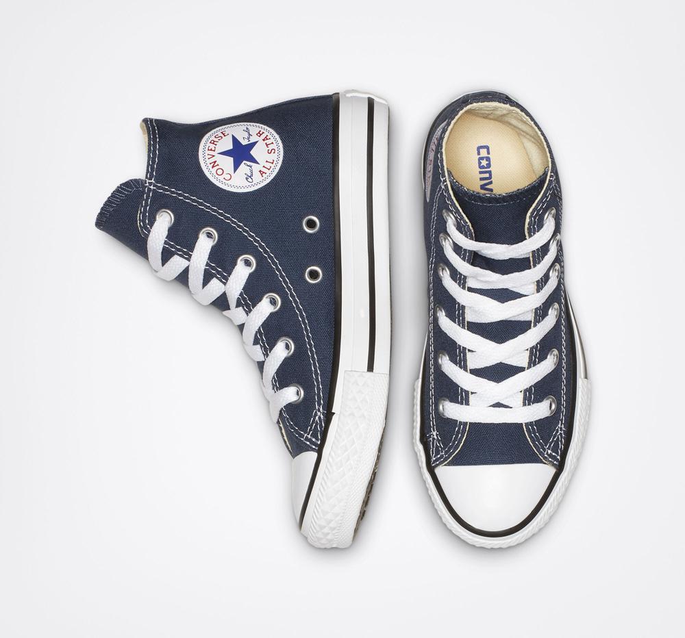 Navy Converse Chuck Taylor All Star Classic Little Kids Boys' High Tops  US |  94073-GTVB