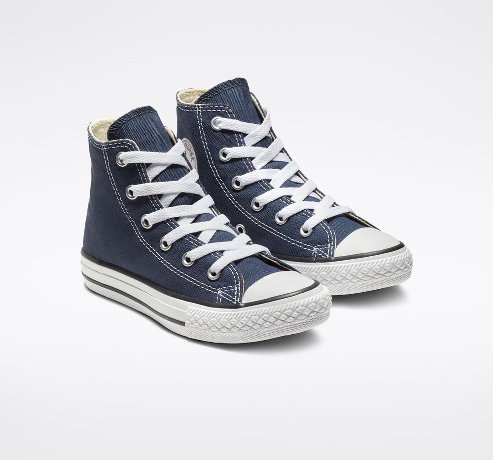 Navy Converse Chuck Taylor All Star Classic Little Kids Boys' High Tops  US |  94073-GTVB