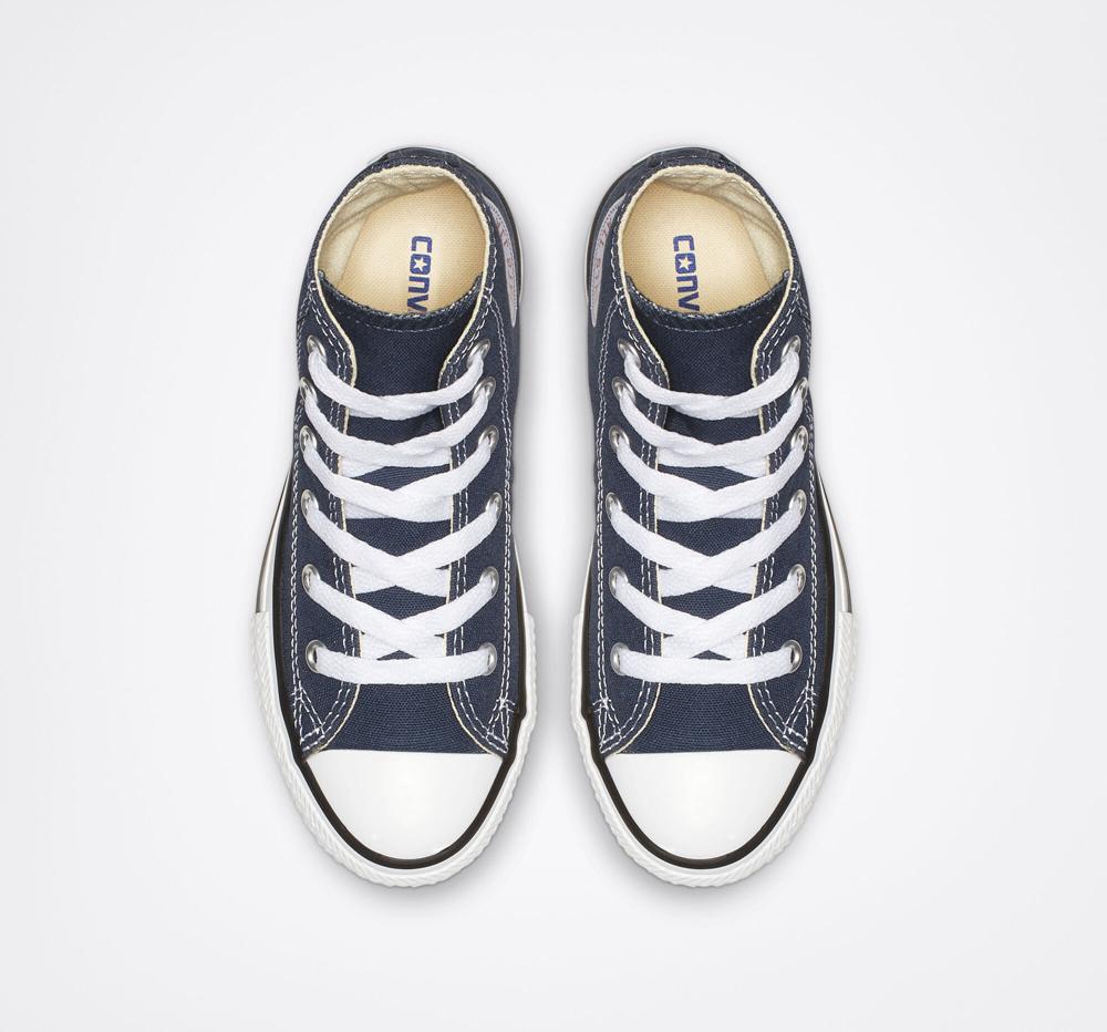 Navy Converse Chuck Taylor All Star Classic Little Kids Boys' High Tops  US |  94073-GTVB