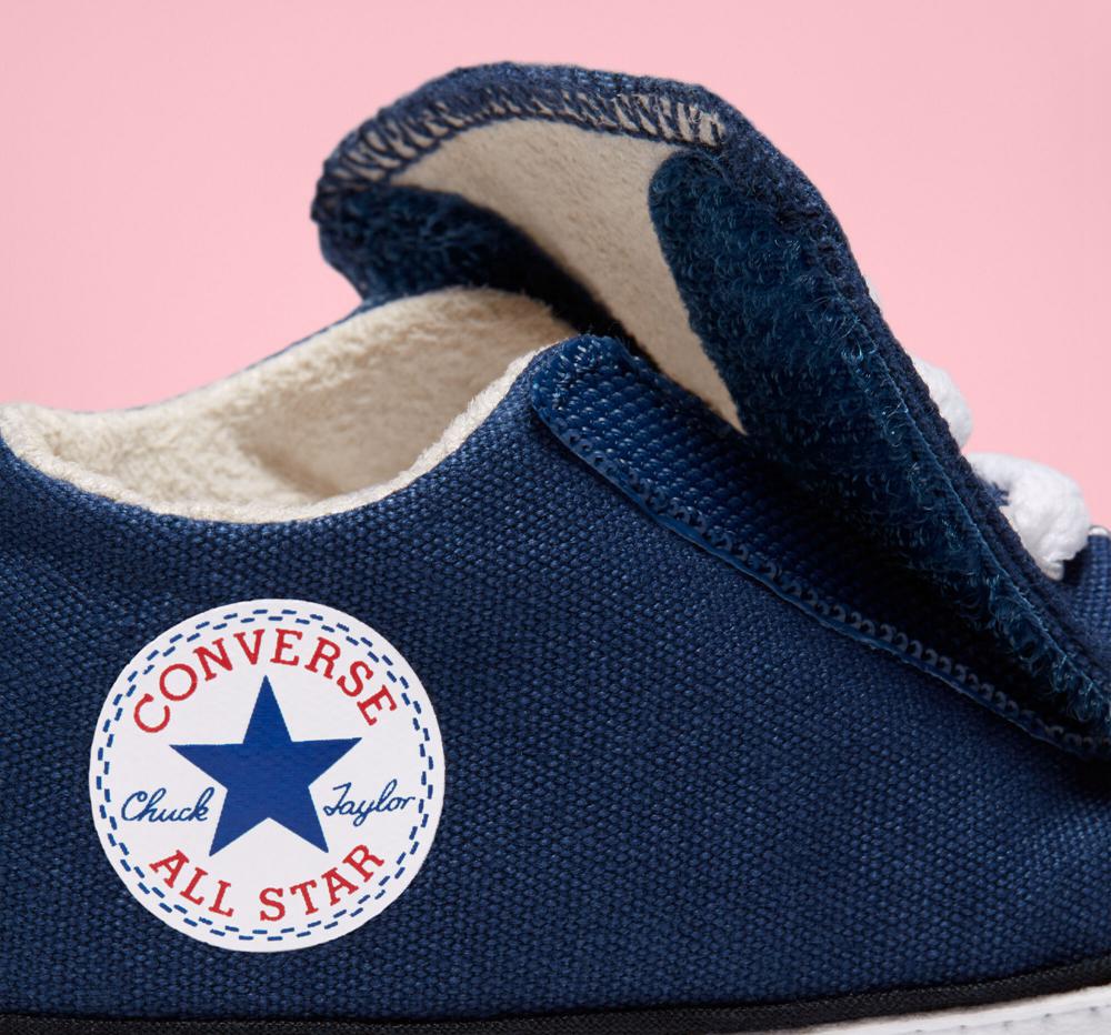 Navy / Natural Ivory / White Converse Chuck Taylor All Star Cribster Easy On Baby Boys' Mid Boots  US |  07638-CEZK