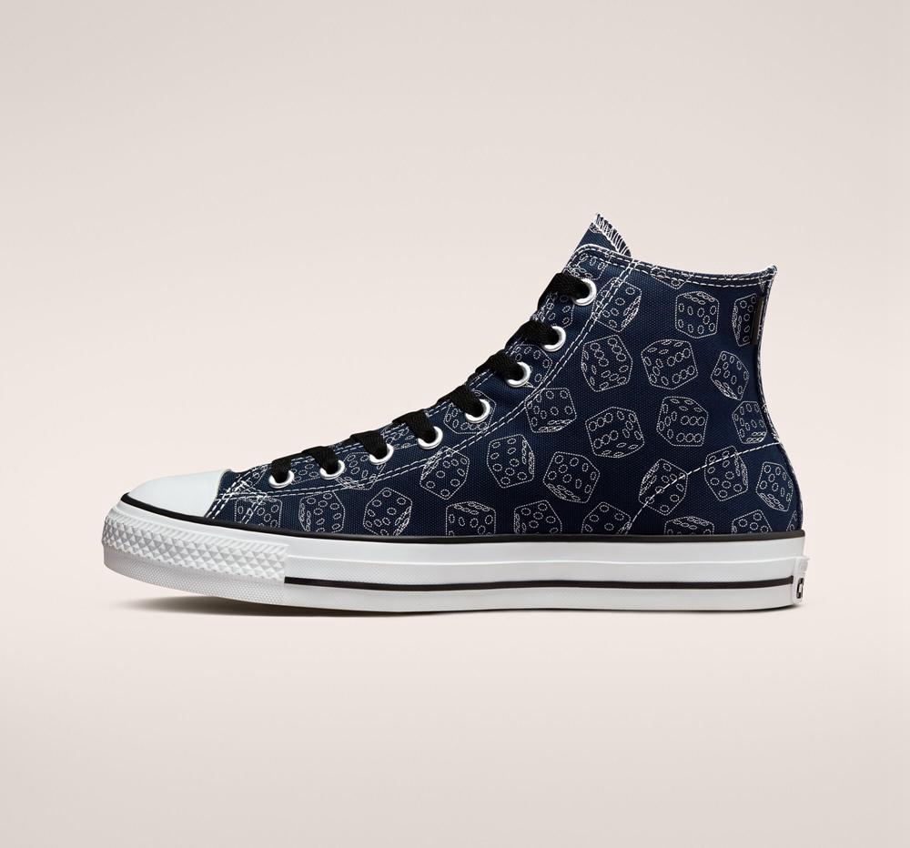 Obsidian / Black / White Converse Chuck Taylor All Star Pro Dice Skate Men's High Tops  US |  09165-EORC