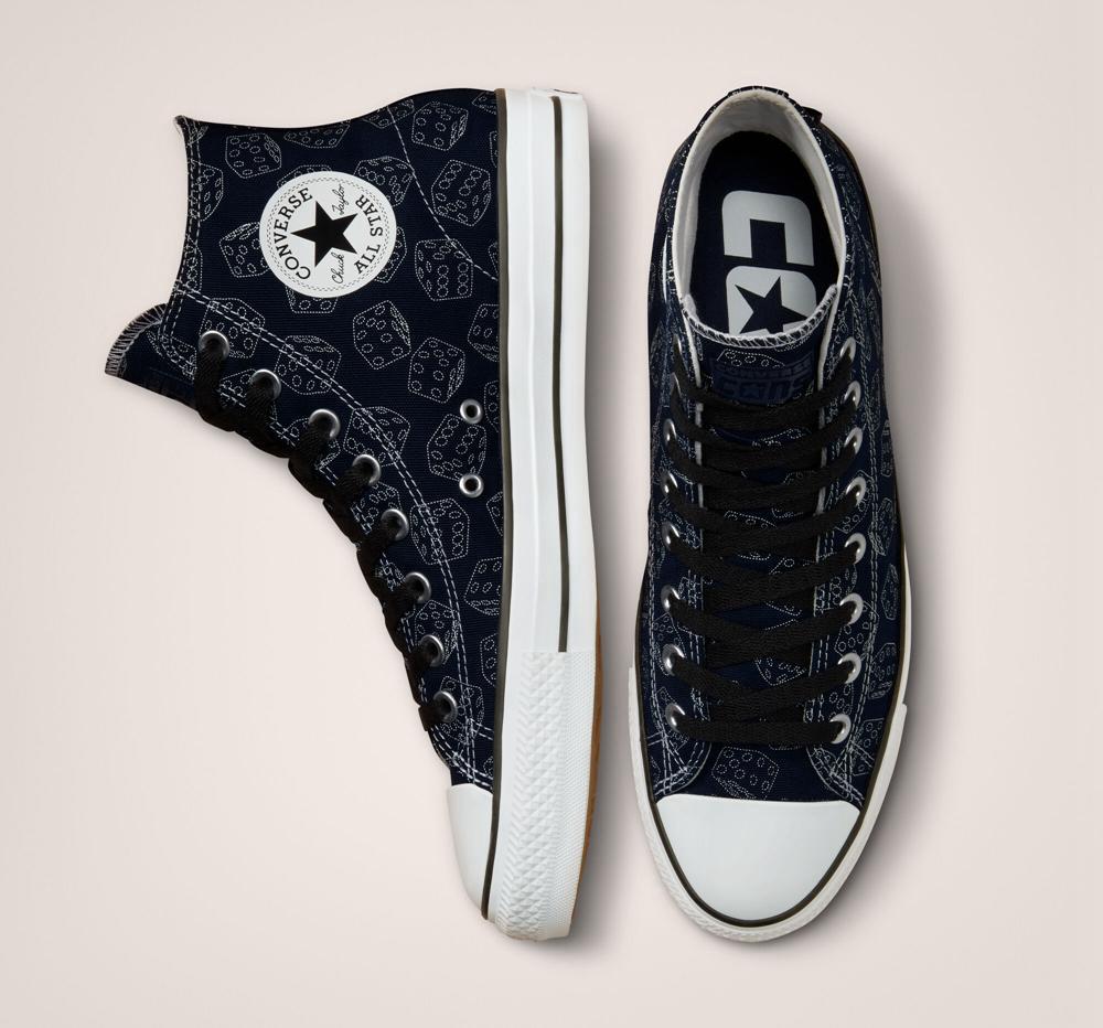 Obsidian / Black / White Converse Chuck Taylor All Star Pro Dice Skate Women's High Tops  US |  80941-FVSA