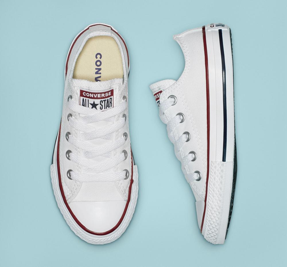 Optical White Converse Chuck Taylor All Star Classic Little Kids Boys' Low Tops  US |  56291-IOZA