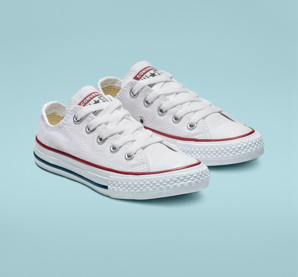 Optical White Converse Chuck Taylor All Star Classic Little Kids Boys' Low Tops  US |  56291-IOZA