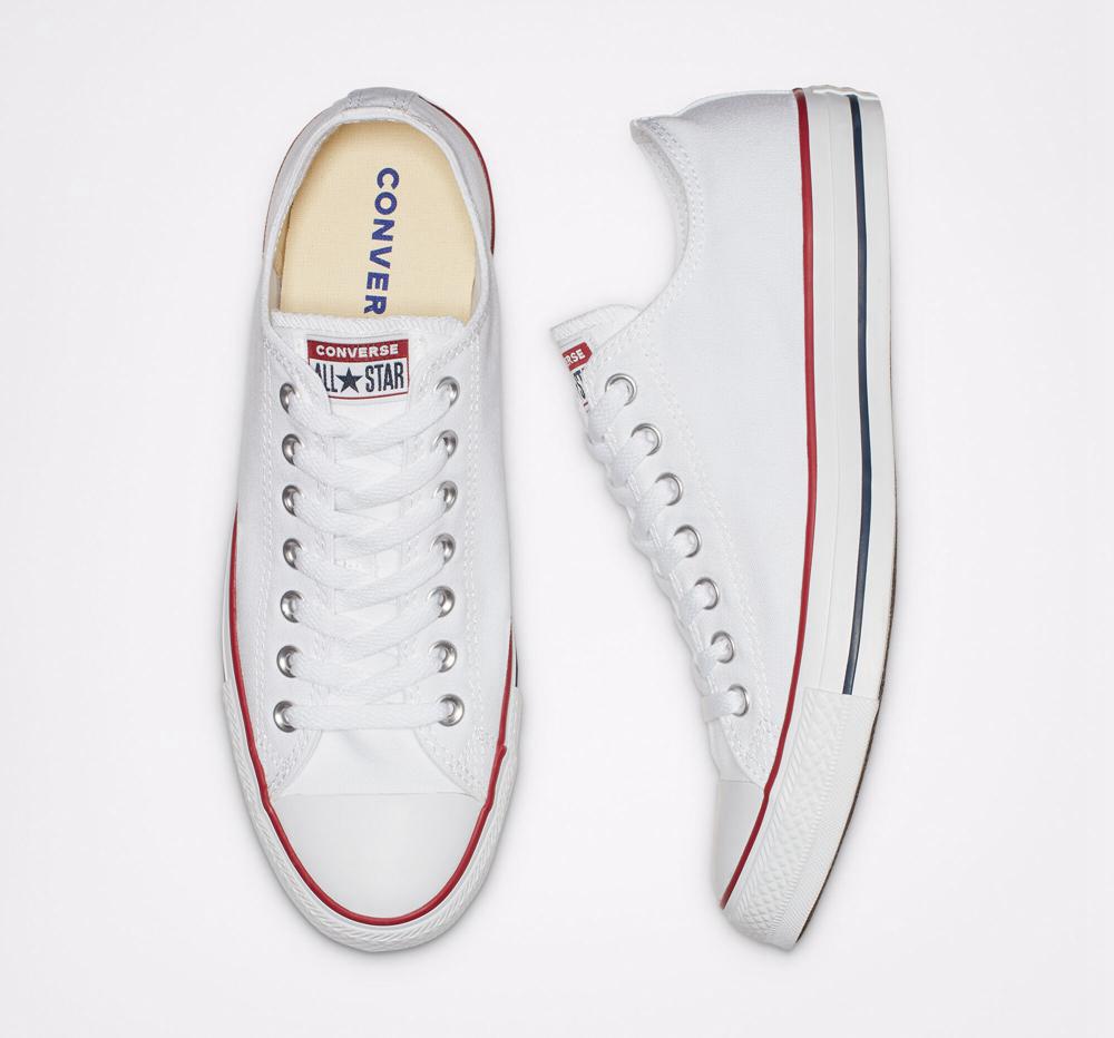 Optical White Converse Chuck Taylor All Star Classic Unisex Women's Low Tops  US |  58371-QSGH