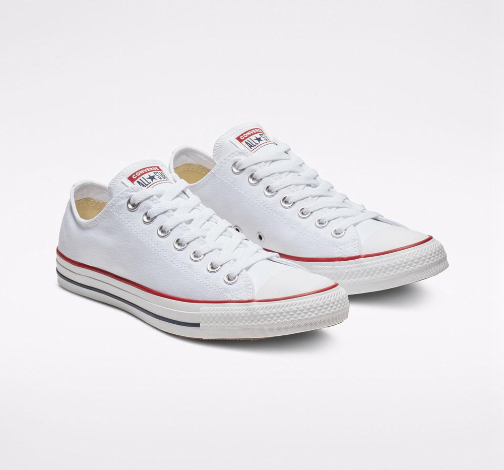 Optical White Converse Chuck Taylor All Star Classic Unisex Women's Low Tops  US |  58371-QSGH