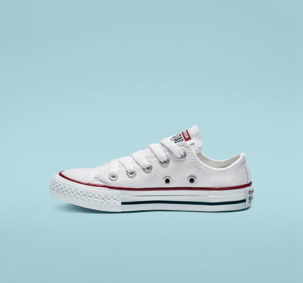 Optical White Converse Chuck Taylor All Star Classic Little Kids Girls' Low Tops  US |  69351-AXOT