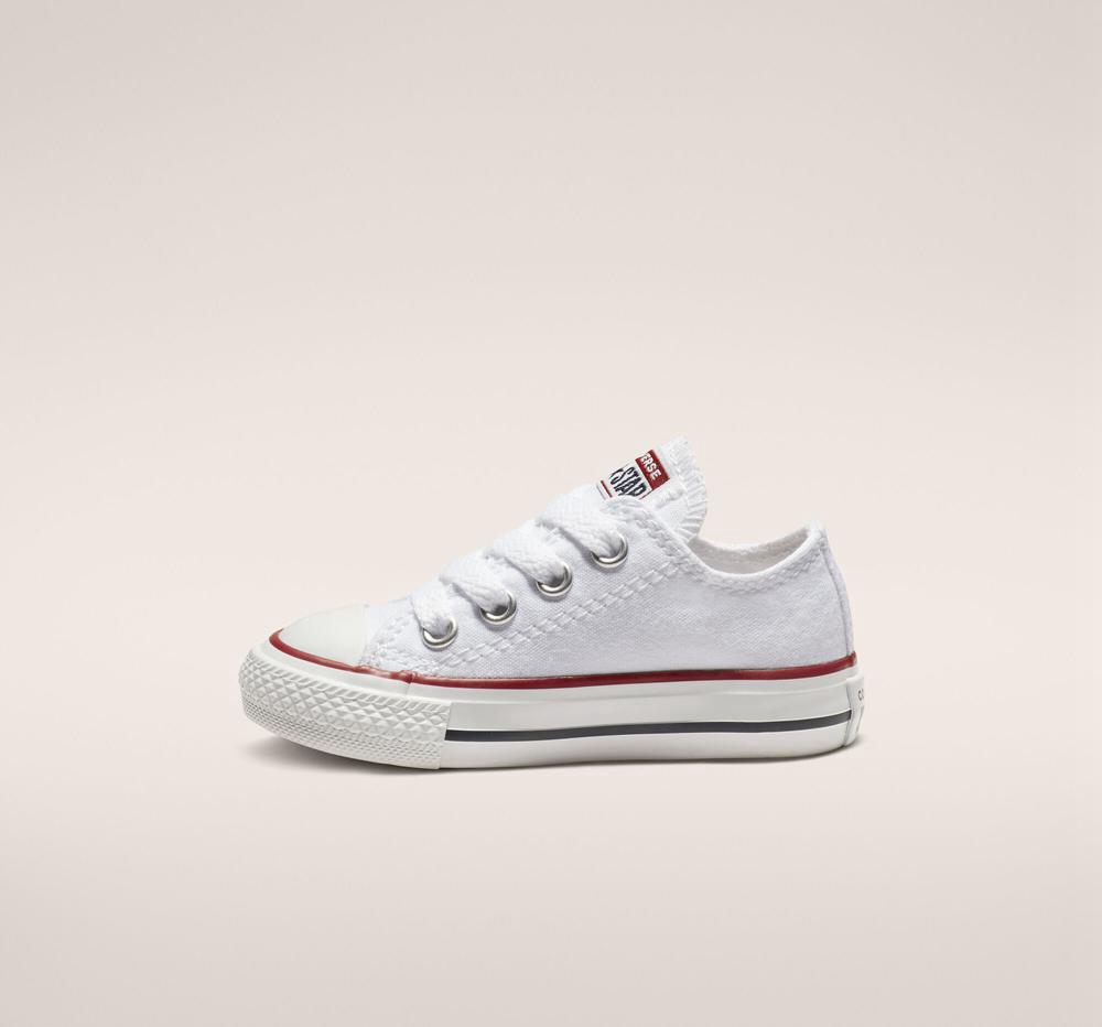 Optical White Converse Chuck Taylor All Star Classic Toddler Girls' Low Tops  US |  74018-JSQN