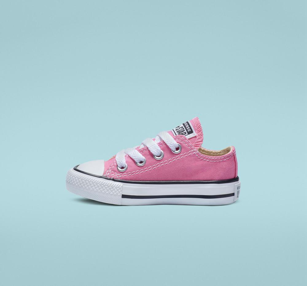 Pink Converse Chuck Taylor All Star Classic Toddler Girls' Low Tops  US |  12367-TAEO