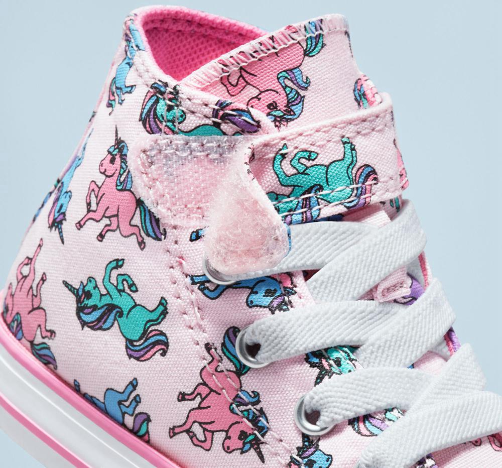 Pink Foam / Pink / University Blue Converse Chuck Taylor All Star Easy On Unicorns Toddler Girls' High Tops  US |  89420-CGAT