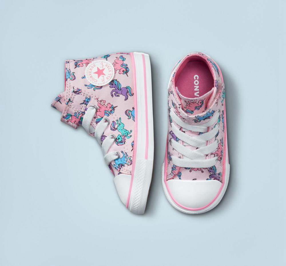 Pink Foam / Pink / University Blue Converse Chuck Taylor All Star Easy On Unicorns Toddler Girls' High Tops  US |  89420-CGAT