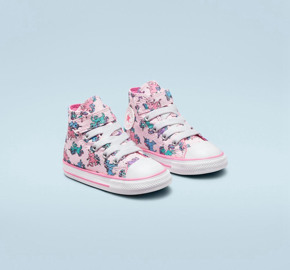 Pink Foam / Pink / University Blue Converse Chuck Taylor All Star Easy On Unicorns Toddler Girls' High Tops  US |  89420-CGAT