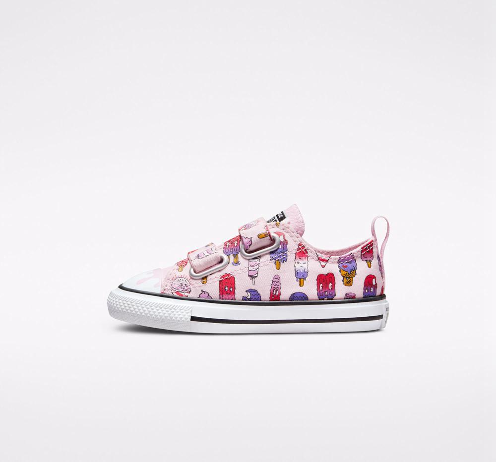 Pink Foam / Prime Pink Converse Chuck Taylor All Star Easy On Frozen Treats Toddler Girls' Low Tops  US |  62791-TBQX