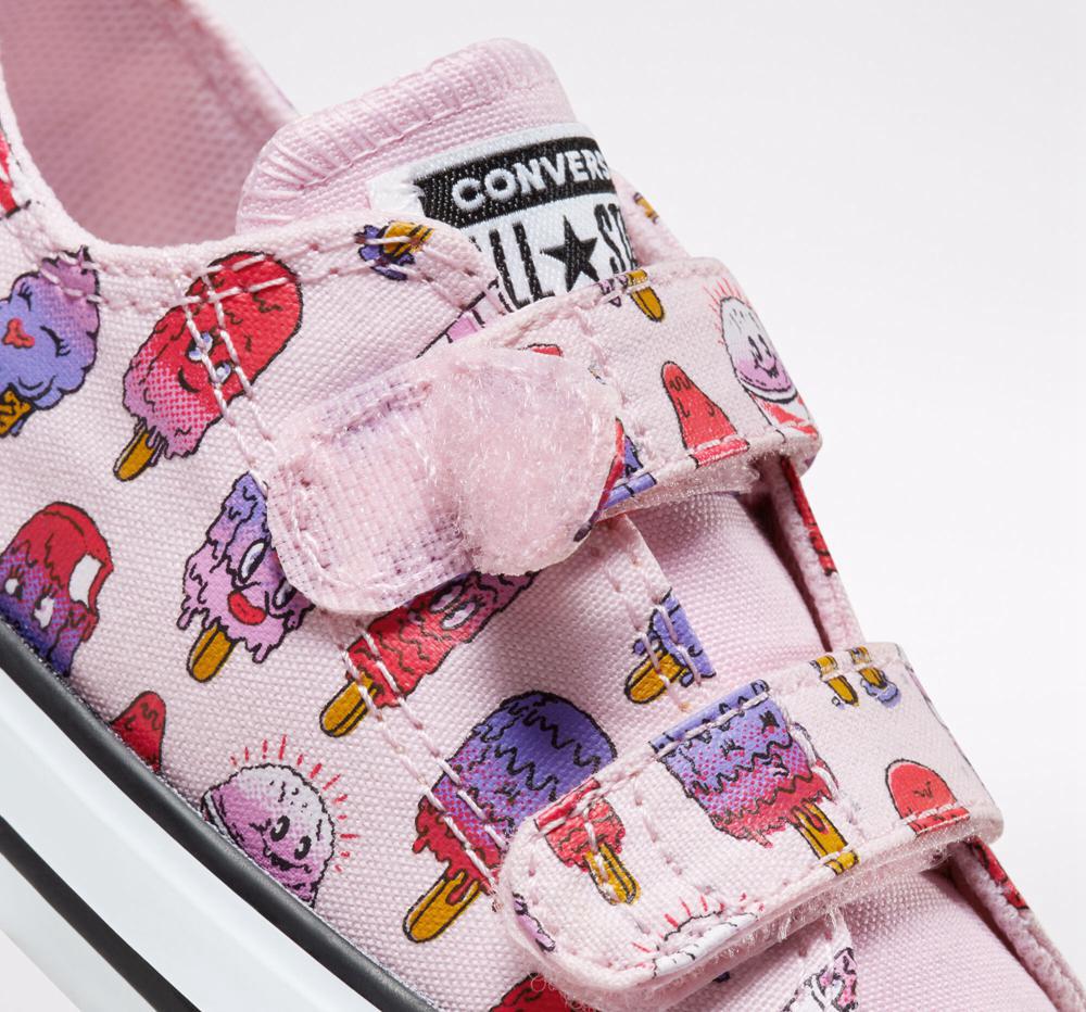 Pink Foam / Prime Pink Converse Chuck Taylor All Star Easy On Frozen Treats Toddler Girls' Low Tops  US |  62791-TBQX