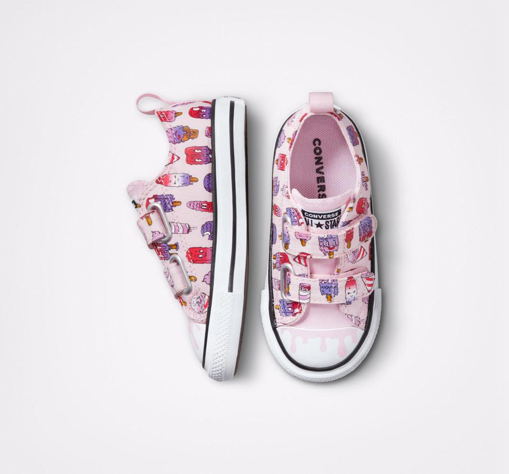 Pink Foam / Prime Pink Converse Chuck Taylor All Star Easy On Frozen Treats Toddler Girls' Low Tops  US |  62791-TBQX