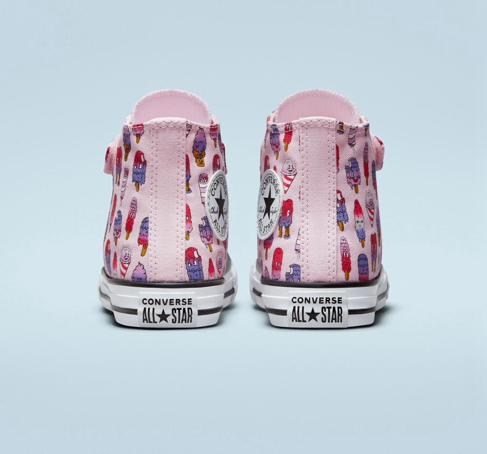 Pink Foam / Prime Pink Converse Chuck Taylor All Star Easy On Frozen Treats Little Kids Boys' High Tops  US |  73492-UARH