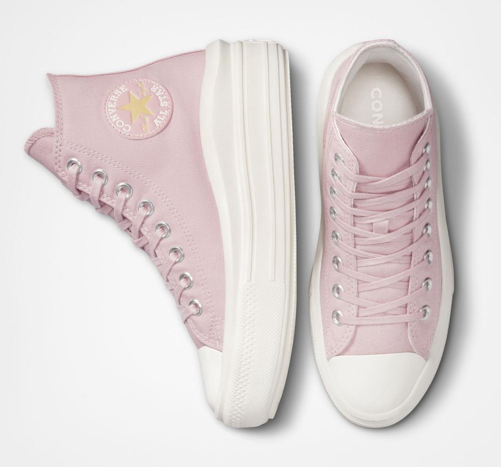 Pink Stone Mauve / Egret / Lemon Drop Converse Chuck Taylor All Star Move Platform Women's High Tops  US |  20415-QSDE