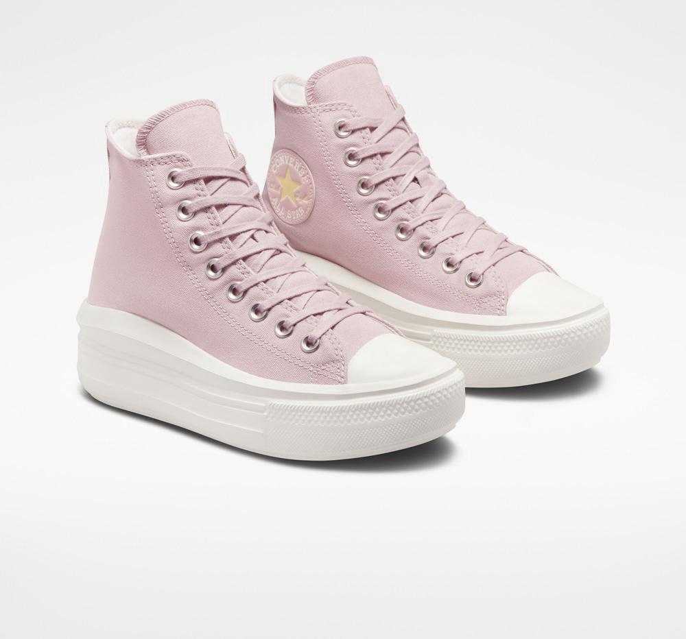 Pink Stone Mauve / Egret / Lemon Drop Converse Chuck Taylor All Star Move Platform Women's High Tops  US |  20415-QSDE