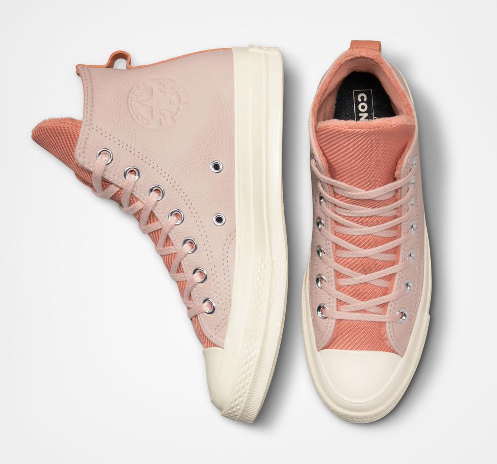 Pink Stone Mauve / Terra Blush / Egret Converse Chuck 70 Counter Climate Unisex Women's High Tops  US |  28069-QWIN