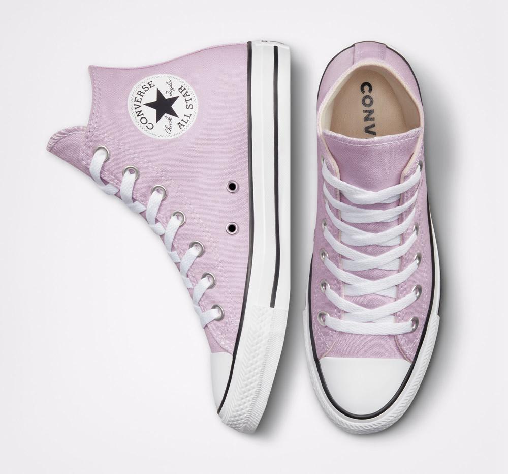 Purple Pale Amethyst Converse Chuck Taylor All Star Seasonal Color Unisex Men's High Tops  US |  98517-XHRE