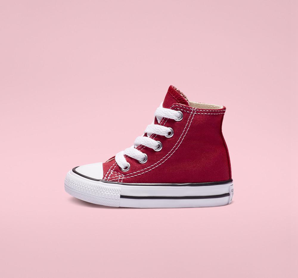 Red Converse Chuck Taylor All Star Classic Toddler Girls' High Tops  US |  39064-CGUN