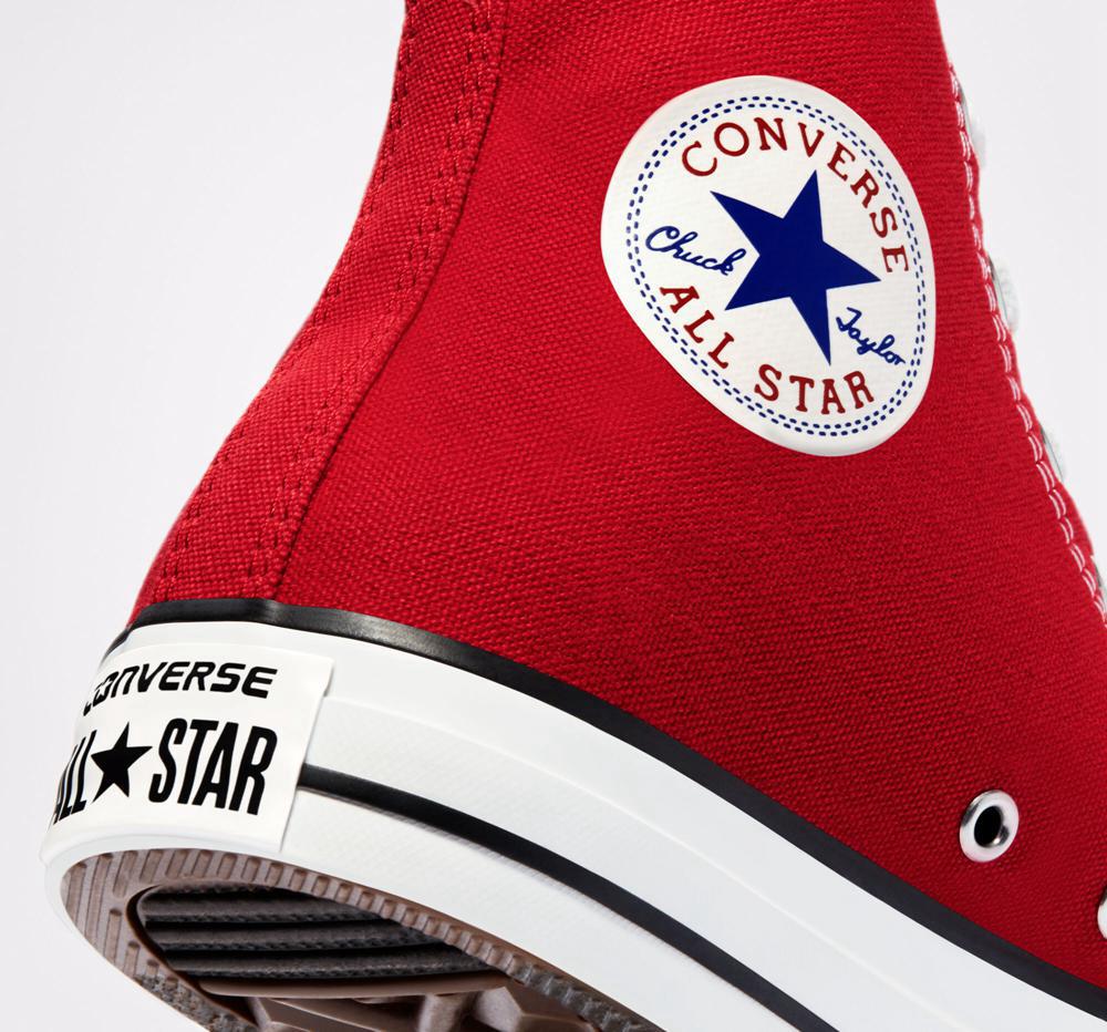 Red Converse Chuck Taylor All Star Classic Unisex Women's High Tops  US |  42783-KQCJ