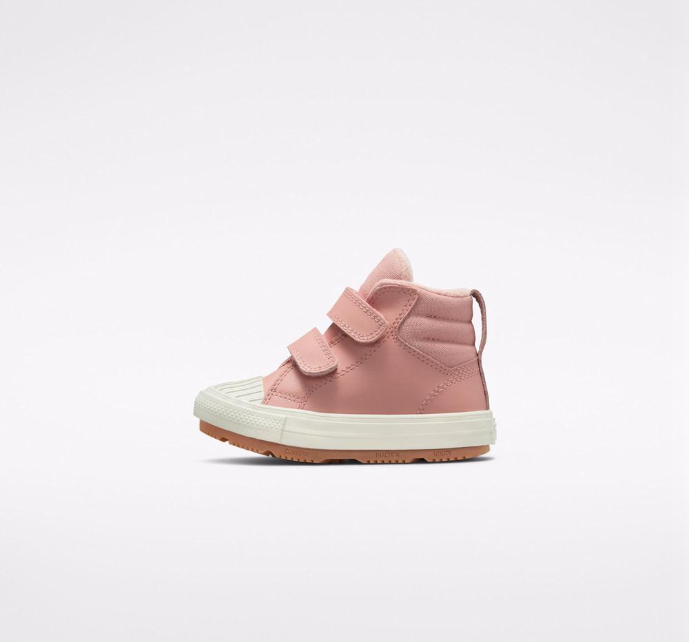 Rust Pink / Rust Pink / Pale Putty Converse Chuck Taylor All Star Berkshire Boot Easy On Leather Toddler Boys' High Tops  US |  23745-CINL