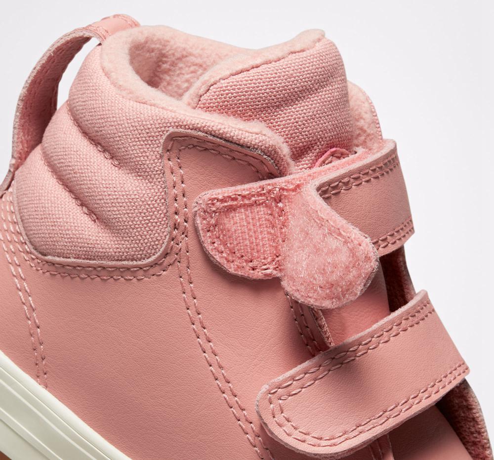 Rust Pink / Rust Pink / Pale Putty Converse Chuck Taylor All Star Berkshire Boot Easy On Leather Toddler Boys' High Tops  US |  23745-CINL