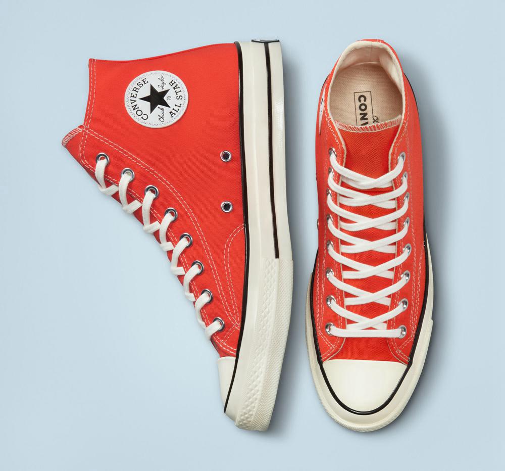 Torch Red Converse Chuck 70 Canvas Seasonal Color Unisex Women's High Tops  US |  08314-KXCI