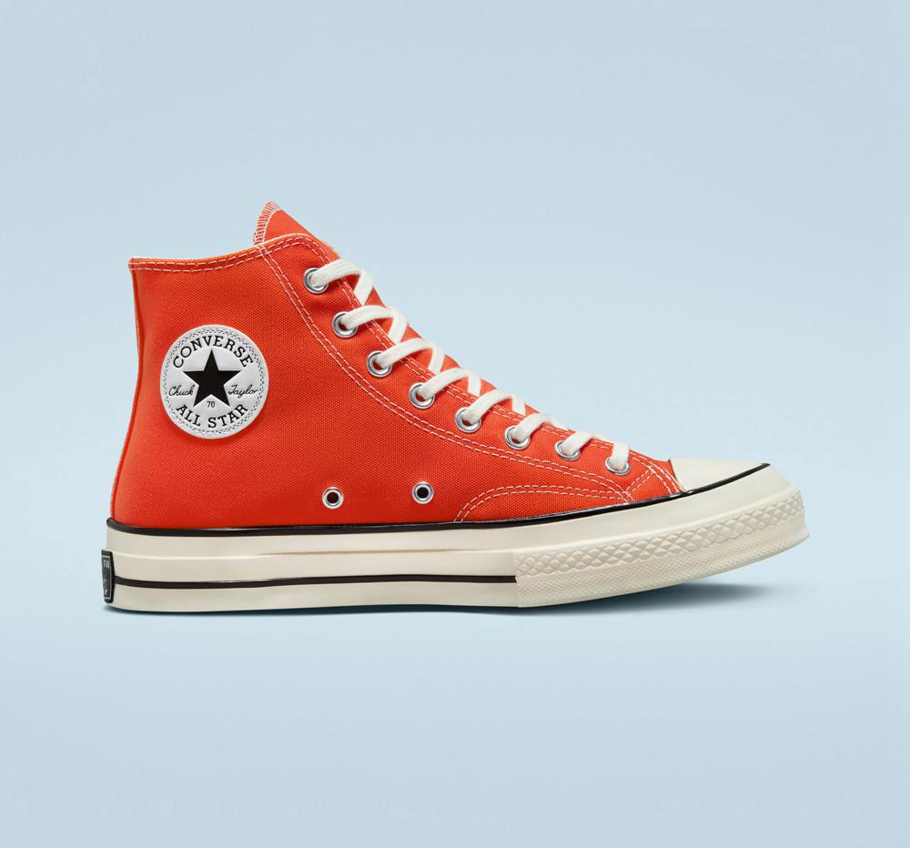 Torch Red Converse Chuck 70 Canvas Seasonal Color Unisex Men\'s High Tops  US |  72564-LOBF