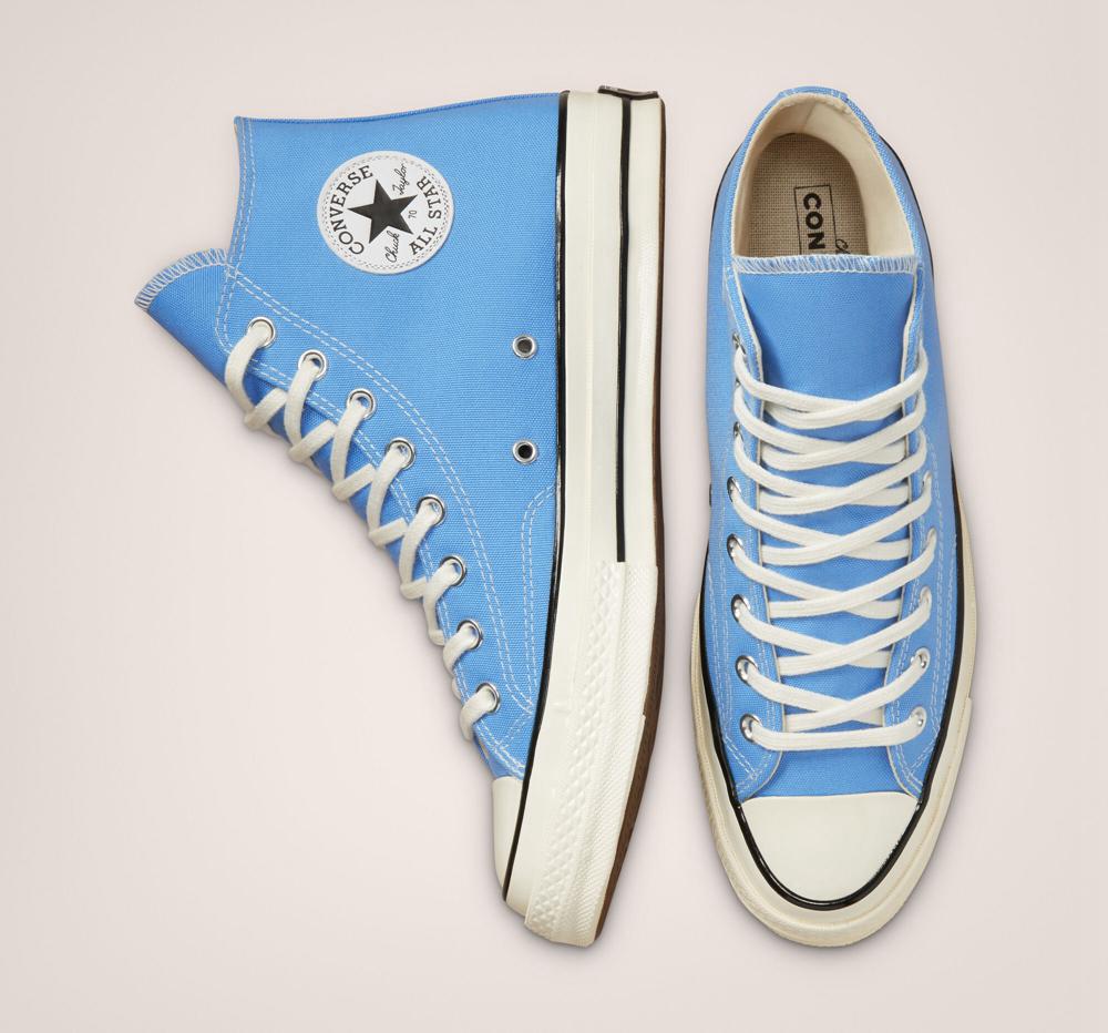 University Blue / Egret / Black Converse Chuck 70 Vintage Canvas Unisex Men's High Tops  US |  08951-LHOP