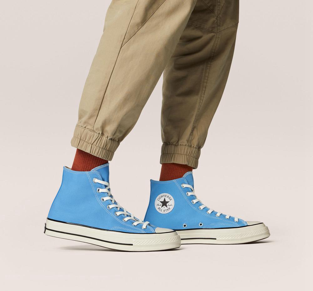 University Blue / Egret / Black Converse Chuck 70 Vintage Canvas Unisex Men's High Tops  US |  08951-LHOP