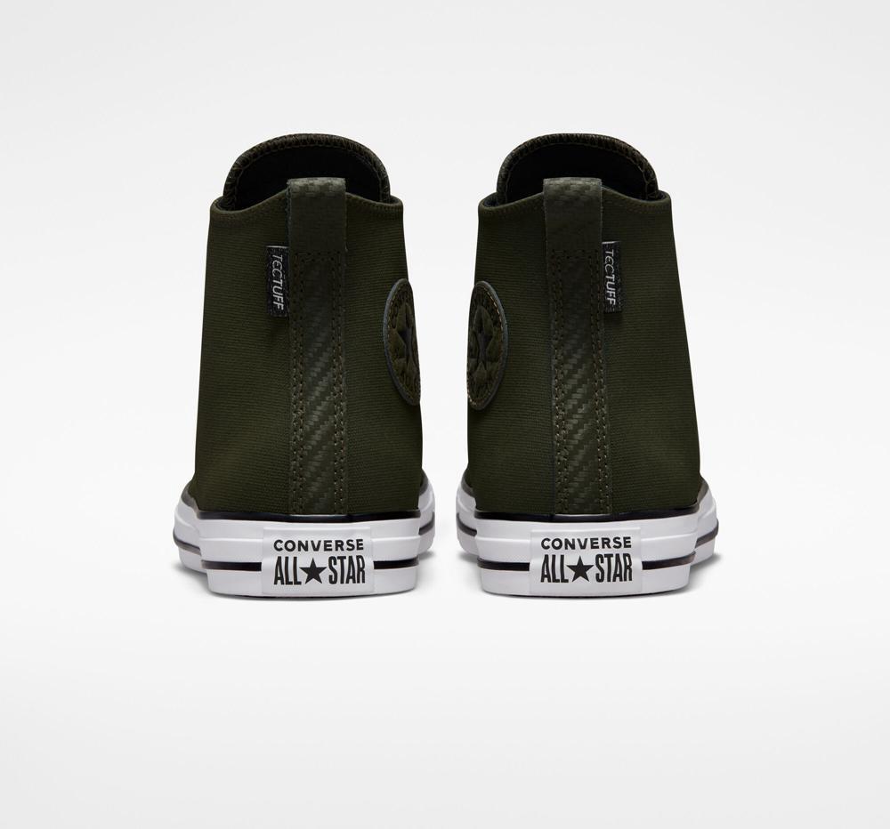 Utility Green / White / Black Converse Chuck Taylor All Star Tectuff Unisex Women's High Tops  US |  40596-CNIL