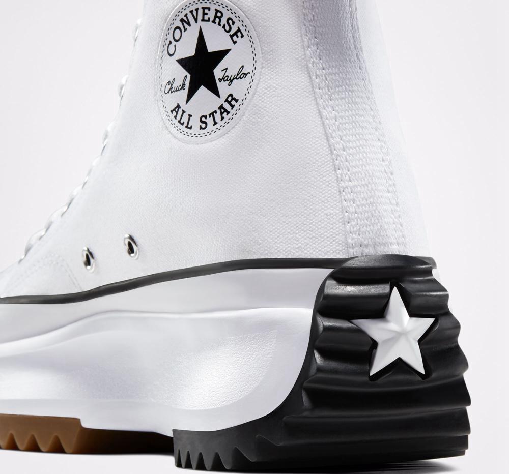 White / Black / Gum Converse Run Star Hike Unisex High Top Men's Platform Shoes  US |  35619-GRPH