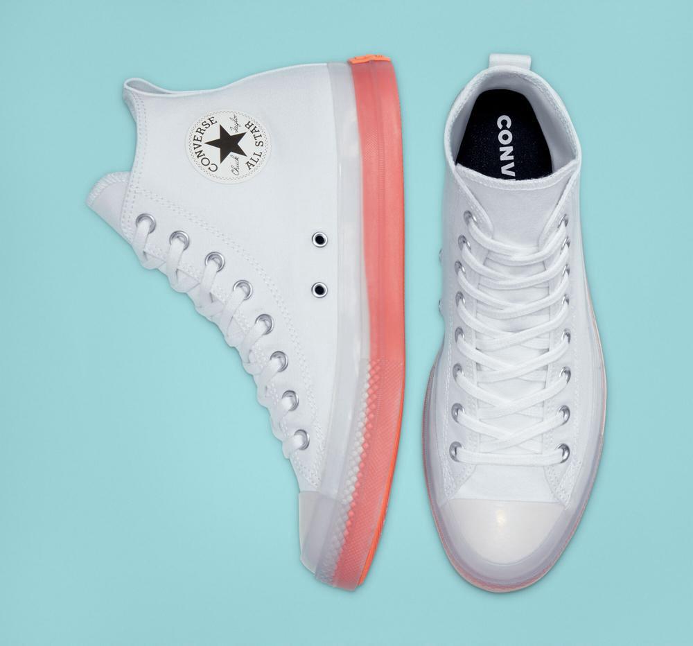 White / Clear / Wild Mango Converse Chuck Taylor All Star Cx Unisex Women's High Tops  US |  80572-CIKO