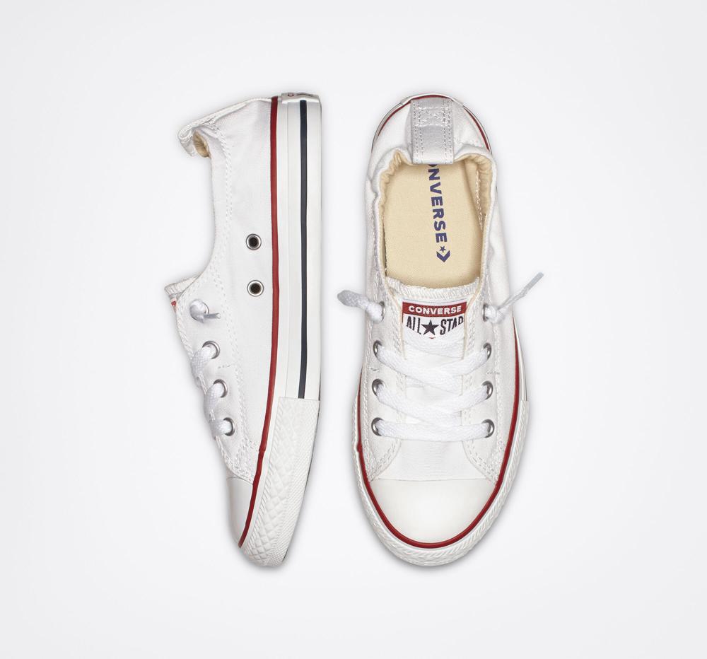 White Converse Chuck Taylor All Star Shoreline Slip Big Kids Boys' Low Tops  US |  76430-KPAZ