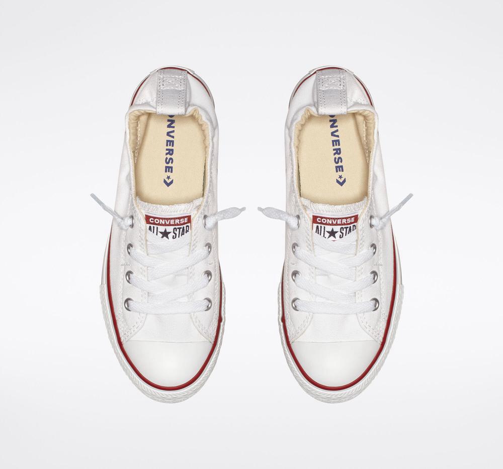 White Converse Chuck Taylor All Star Shoreline Slip Big Kids Boys' Low Tops  US |  76430-KPAZ