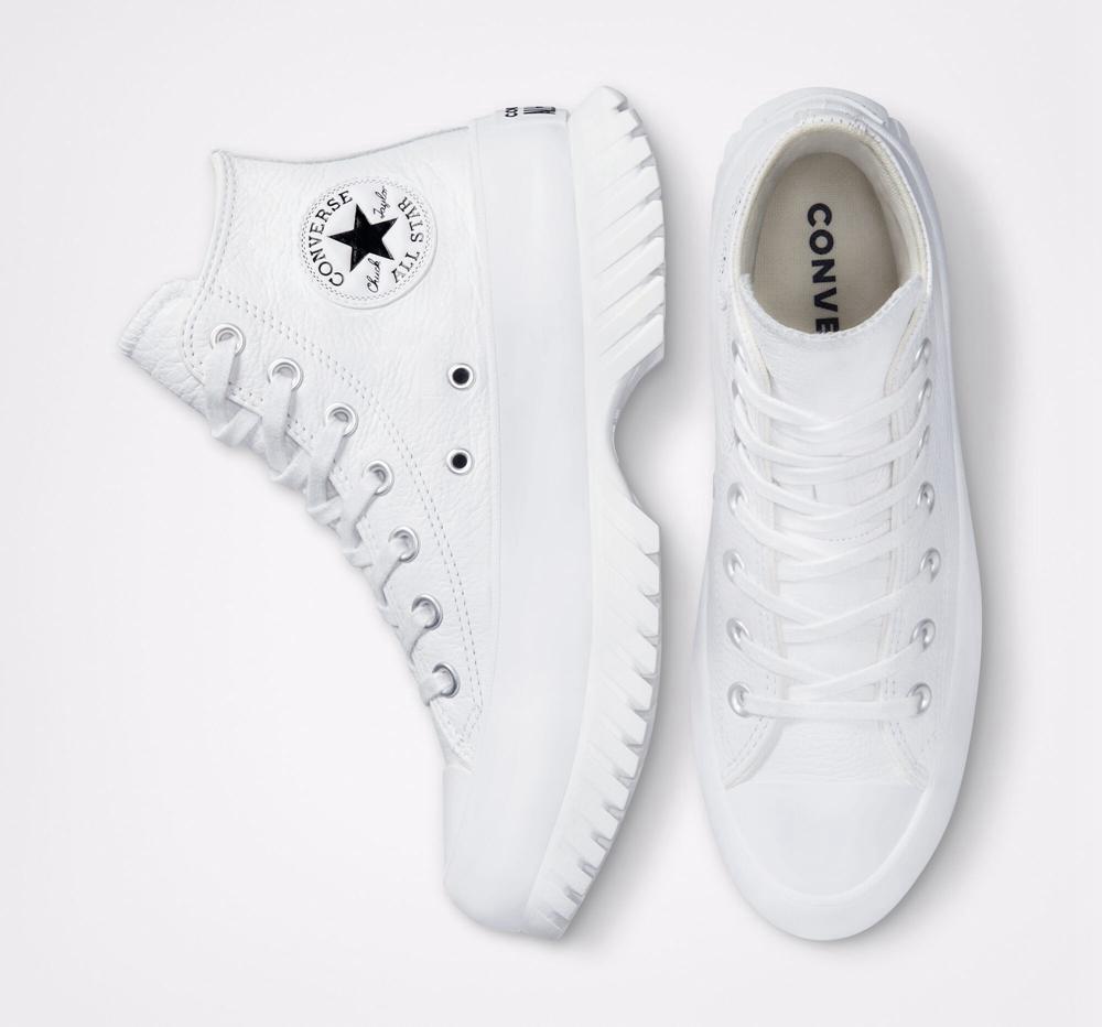 White / Egret / Black Converse Chuck Taylor All Star Lugged 2.0 Leather Unisex Men's Boots  US |  10578-MIPD