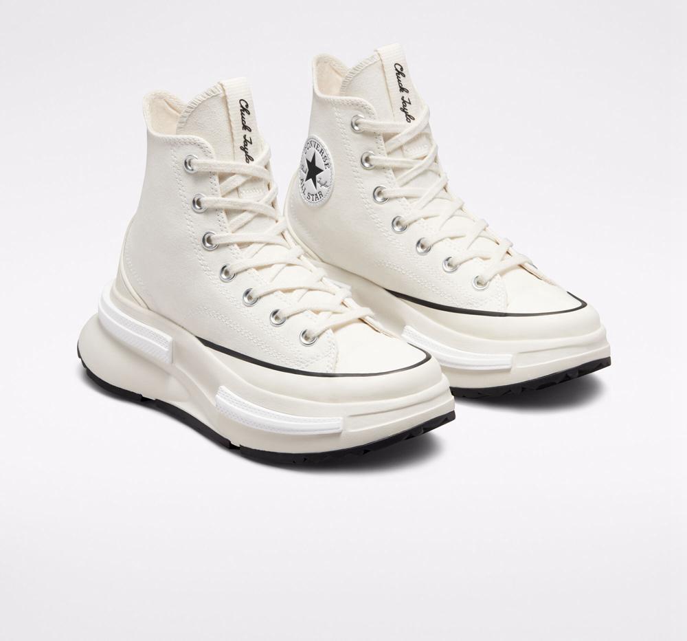 White Egret / Black / White Converse Run Star Legacy Cx Unisex High Top Women's Platform Shoes  US |  09146-SWXK