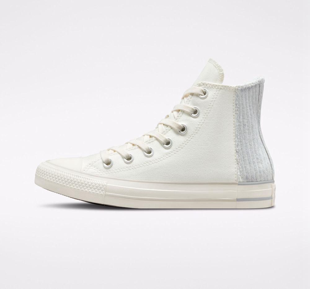 White Egret / Gravel Converse Chuck Taylor All Star Velour Unisex Men's High Tops  US |  58236-OTPW