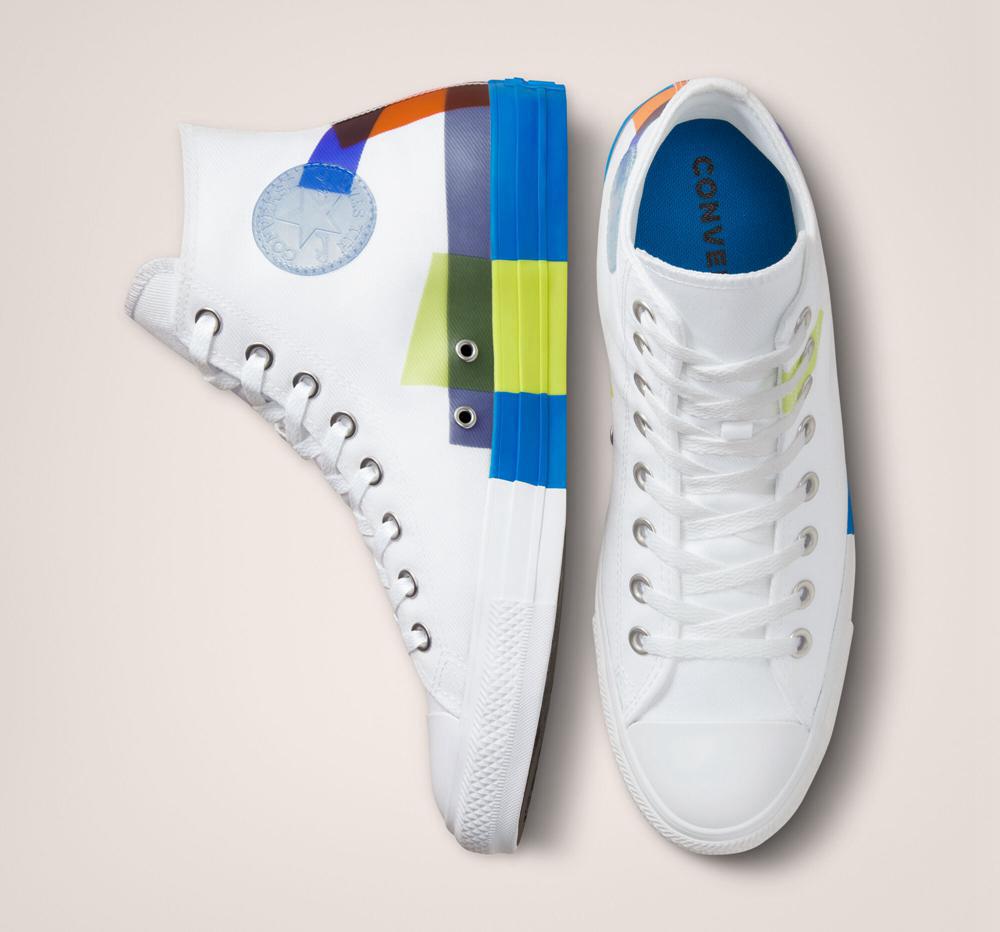 White / Kinetic Blue / White Converse Chuck Taylor All Star Space Racer Unisex Men's High Tops  US |  21803-MFBJ