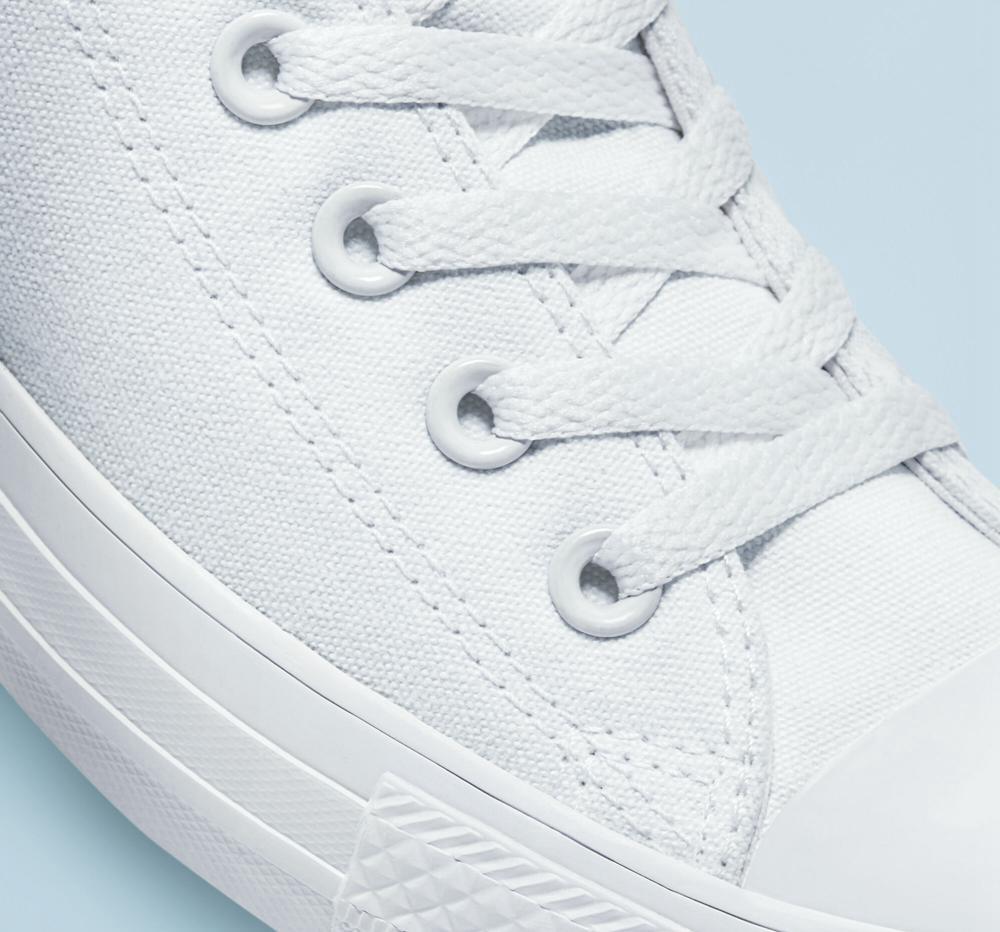 White Monochrome Converse Chuck Taylor All Star Classic Unisex Women's High Tops  US |  38197-RITB