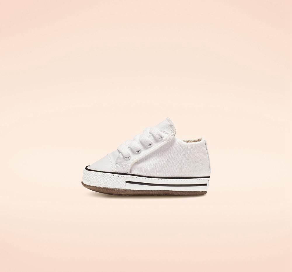 White / Natural Ivory / White Converse Chuck Taylor All Star Cribster Easy On Baby Boys' Mid Boots  US |  28793-MDCF