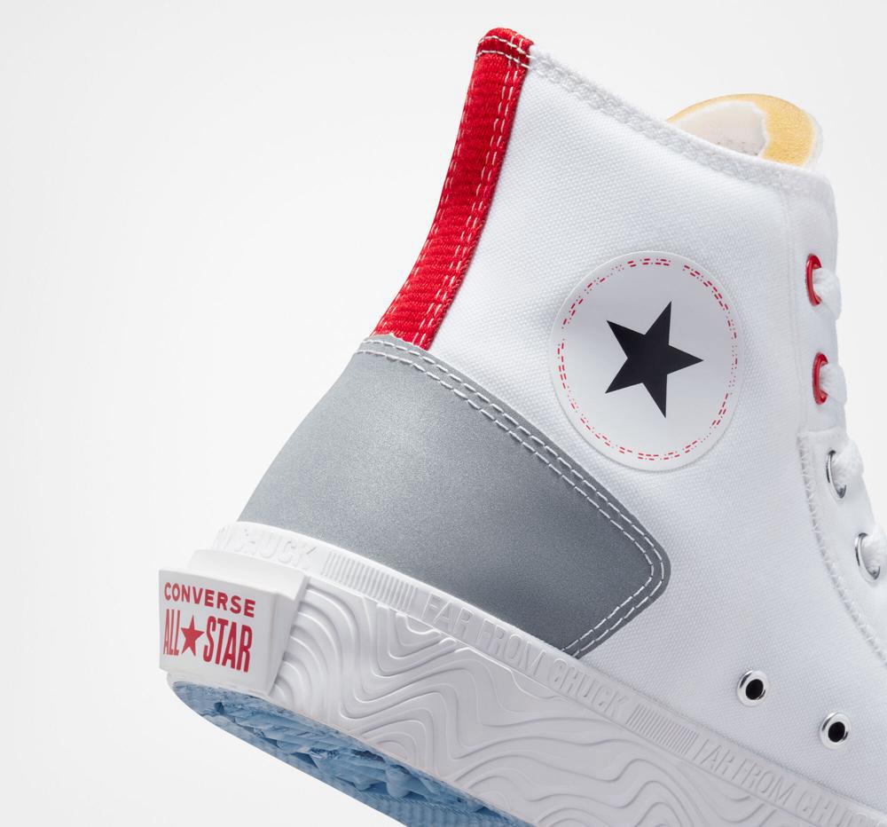 White / Red / Lt Armory Blue Converse Chuck Taylor Alt Star Reflective Shine Unisex Men's High Tops  US |  24716-JZWG