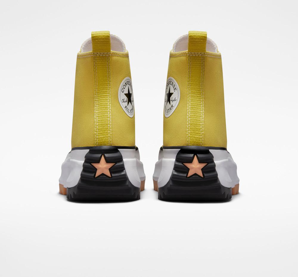 Yellow Bitter Lemon / Black / White Converse Run Star Hike Platform Unisex Men's High Tops  US |  23059-VEAN