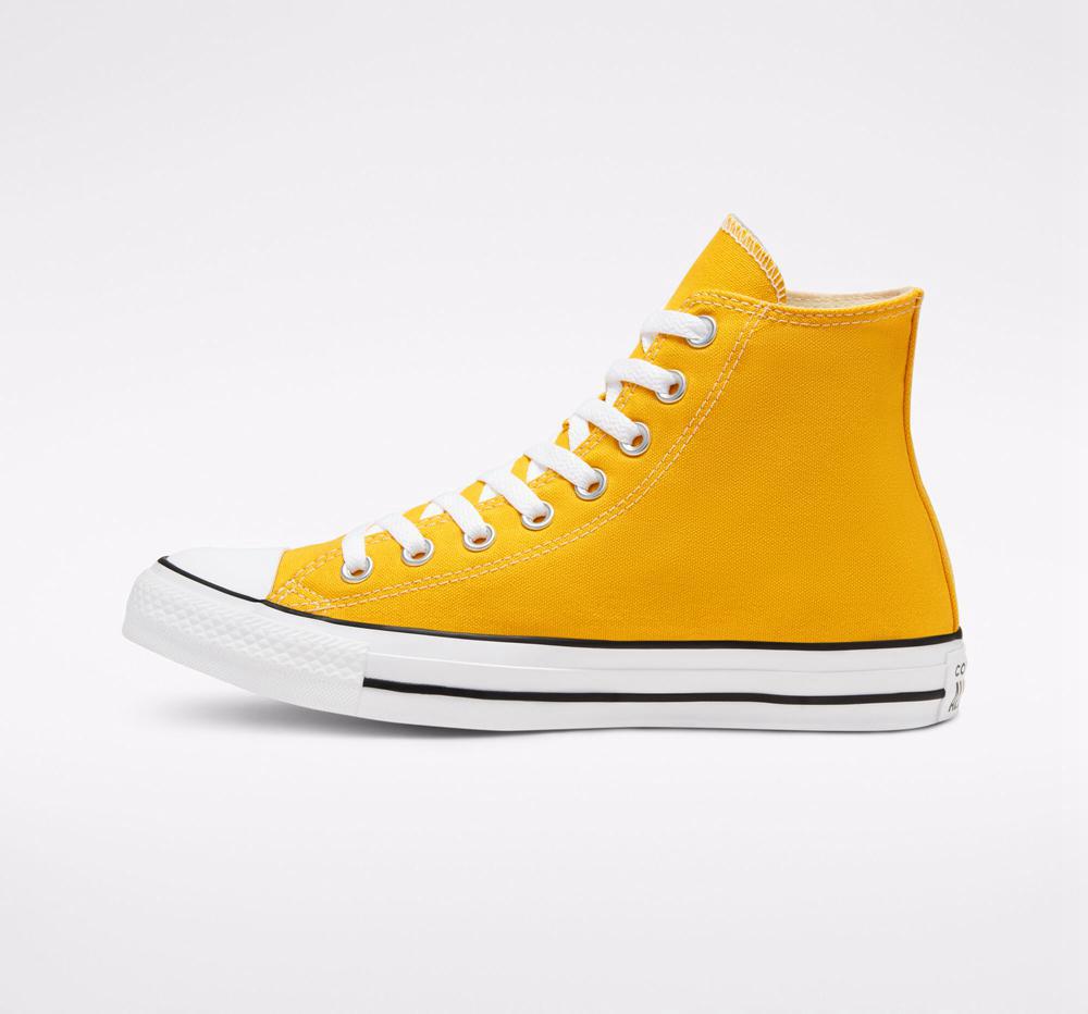 Yellow Lemon Chrome Converse Chuck Taylor All Star Classic Unisex Men's High Tops  US |  89015-HYOK