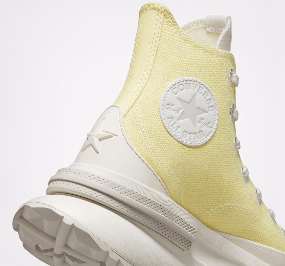 Yellow Soft Sunshine / Black / Egret Converse Run Star Legacy Cx Unisex Men's High Tops  US |  80795-AZLN